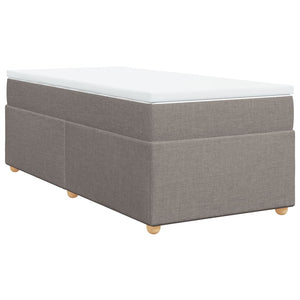 Κρεβάτι Boxspring με Στρώμα Taupe 90x190 εκ.Υφασμάτινο