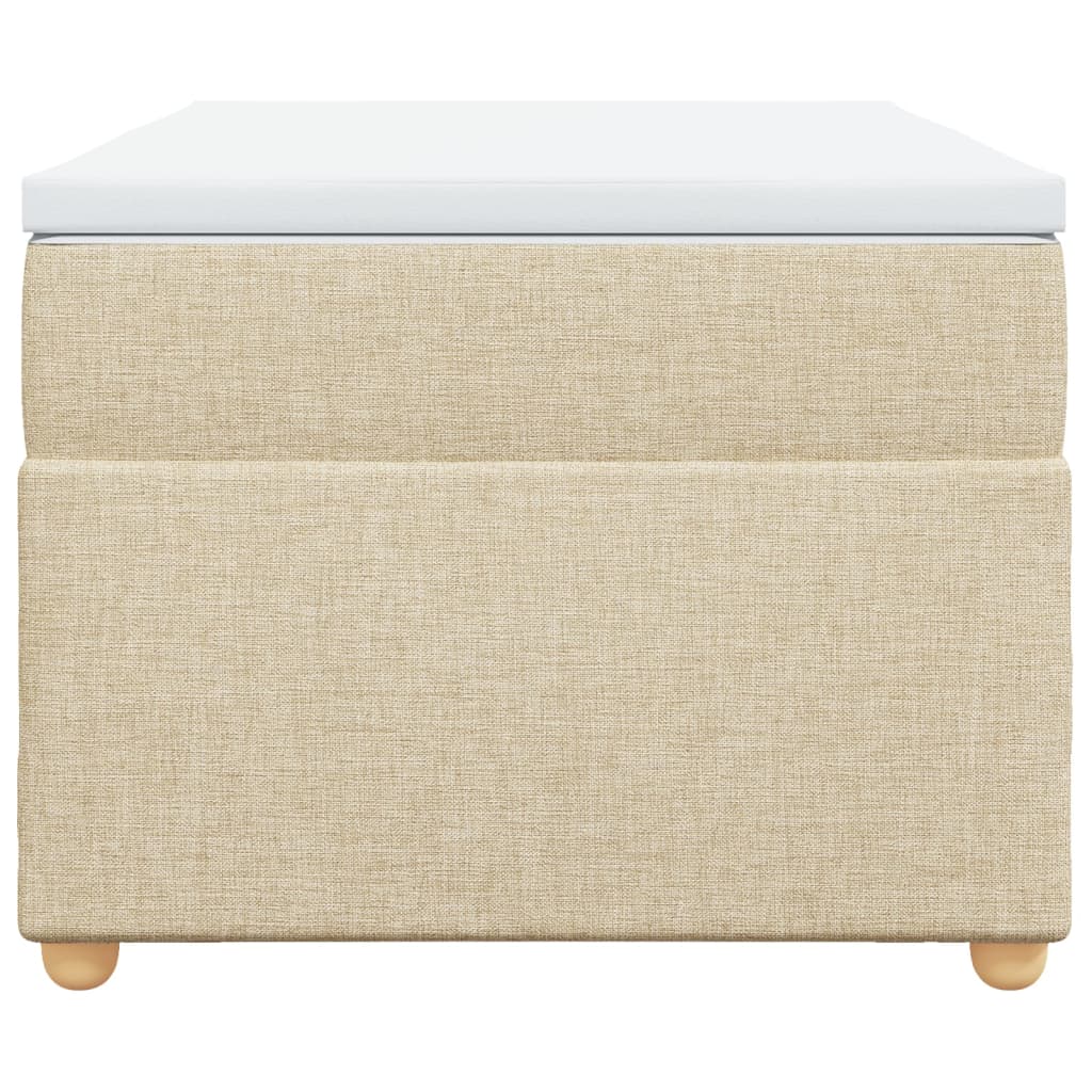 Κρεβάτι Boxspring με Στρώμα Κρεμ 90x190 εκ.Υφασμάτινο