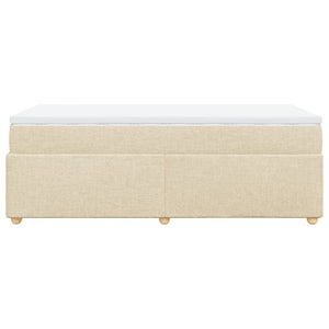 Κρεβάτι Boxspring με Στρώμα Κρεμ 90x190 εκ.Υφασμάτινο