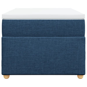 Κρεβάτι Boxspring με Στρώμα Μπλε 90x190 εκ.Υφασμάτινο