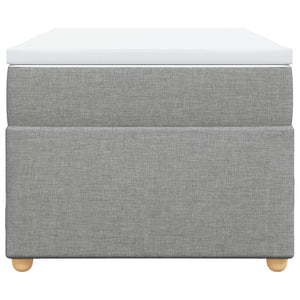 Κρεβάτι Boxspring με Στρώμα Ανοιχτό Γκρι 90x200 εκ. Υφασμάτινο - Pakobazaar