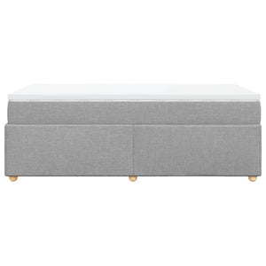 Κρεβάτι Boxspring με Στρώμα Ανοιχτό Γκρι 90x200 εκ. Υφασμάτινο - Pakobazaar