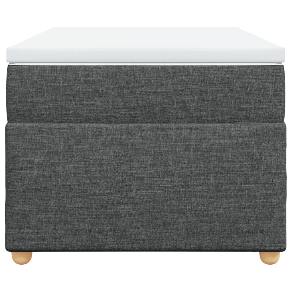 Κρεβάτι Boxspring με Στρώμα Σκούρο Γκρι 90x200 εκ. Υφασμάτινο - Pakobazaar