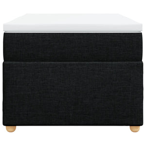Κρεβάτι Boxspring με Στρώμα Μαύρο 90x200 εκ. Υφασμάτινο