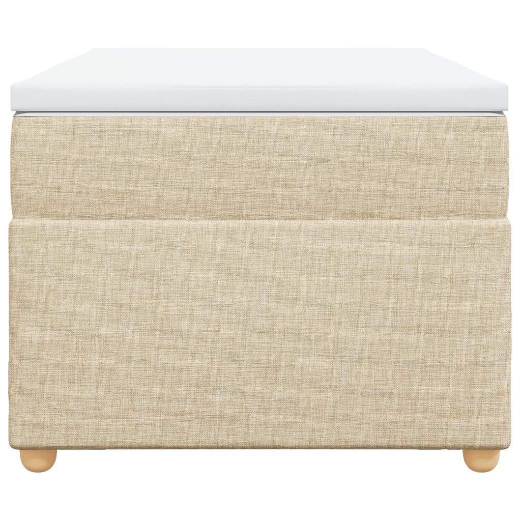 Κρεβάτι Boxspring με Στρώμα Κρεμ 90x200 εκ.Υφασμάτινο