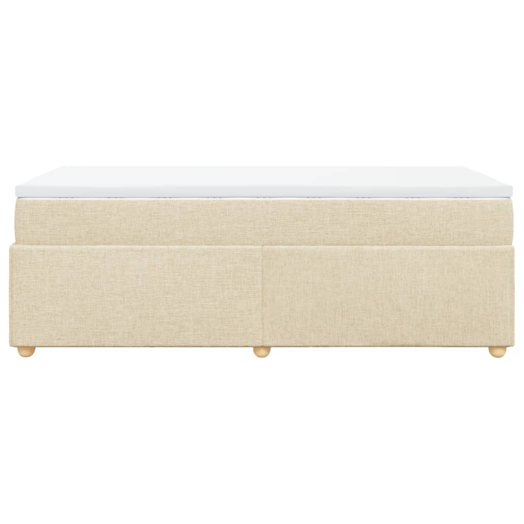 Κρεβάτι Boxspring με Στρώμα Κρεμ 90x200 εκ.Υφασμάτινο