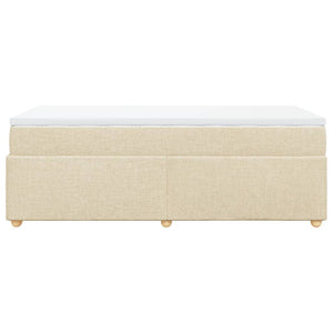 Κρεβάτι Boxspring με Στρώμα Κρεμ 90x200 εκ.Υφασμάτινο