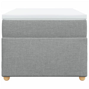 Κρεβάτι Boxspring με Στρώμα Ανοιχτό Γκρι 100x200 εκ. Υφασμάτινο