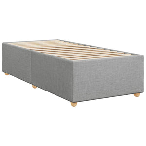 Κρεβάτι Boxspring με Στρώμα Ανοιχτό Γκρι 100x200 εκ. Υφασμάτινο