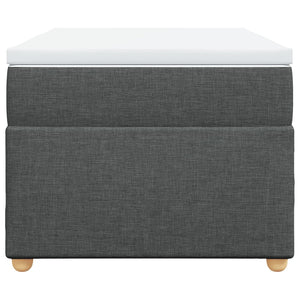 Κρεβάτι Boxspring με Στρώμα Σκούρο Γκρι 100x200 εκ. Υφασμάτινο