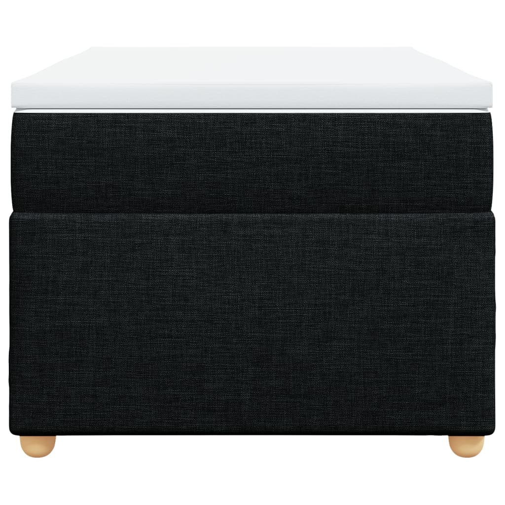 Κρεβάτι Boxspring με Στρώμα Μαύρο 100 x 200 εκ. Υφασμάτινο - Pakobazaar