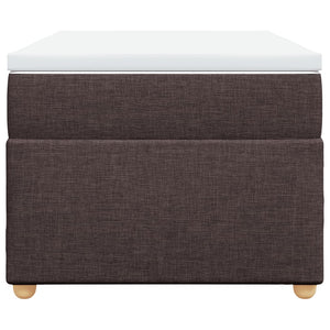 Κρεβάτι Boxspring με Στρώμα Σκούρο Καφέ 100x200 εκ. Υφασμάτινο