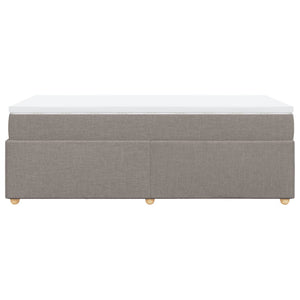 Κρεβάτι Boxspring με Στρώμα Taupe 100 x 200 εκ. Υφασμάτινο
