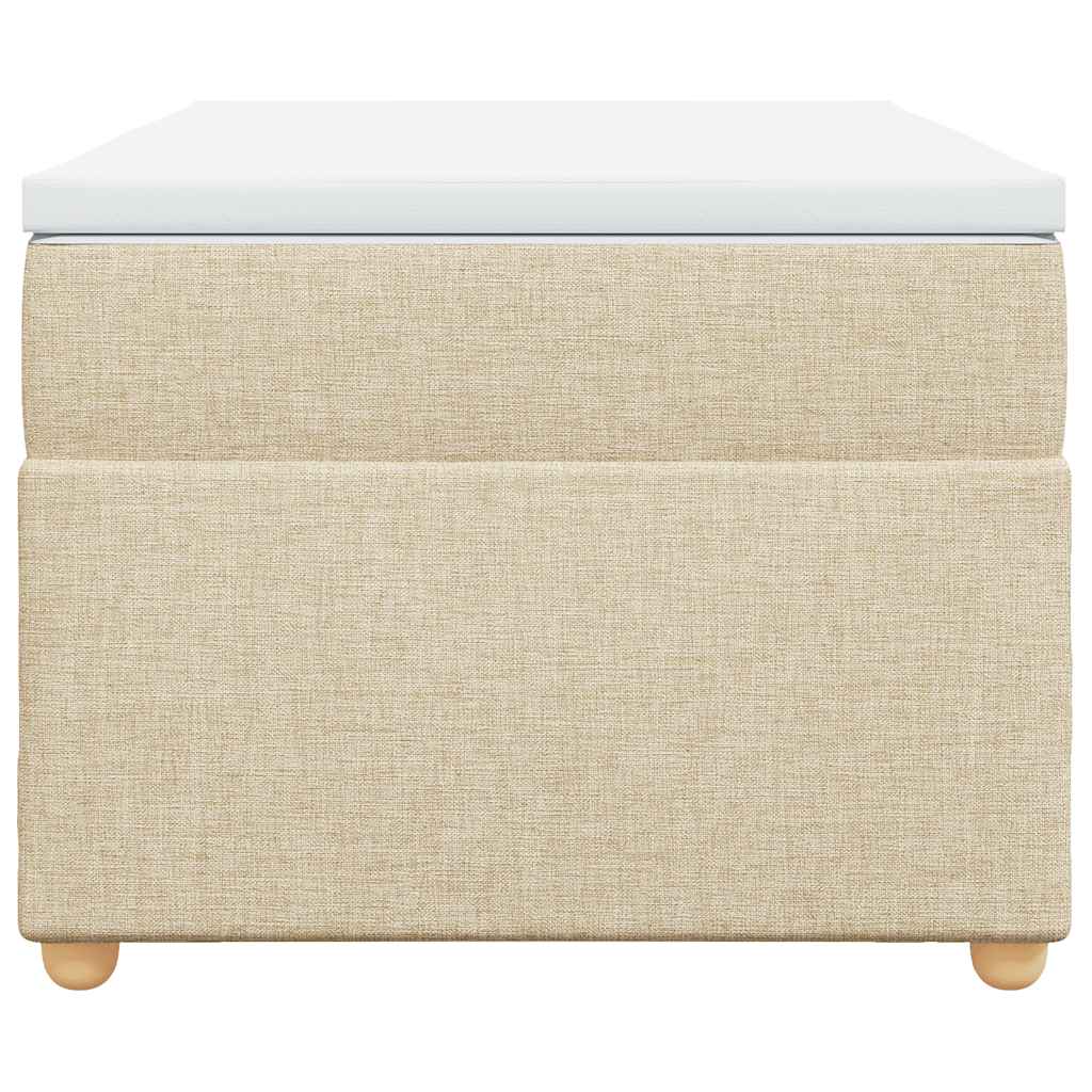 Κρεβάτι Boxspring με Στρώμα Κρεμ 100 x 200 εκ. Υφασμάτινο