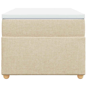 Κρεβάτι Boxspring με Στρώμα Κρεμ 100 x 200 εκ. Υφασμάτινο