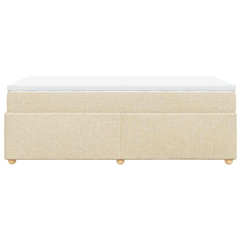 Κρεβάτι Boxspring με Στρώμα Κρεμ 100 x 200 εκ. Υφασμάτινο