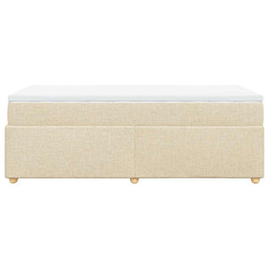 Κρεβάτι Boxspring με Στρώμα Κρεμ 100 x 200 εκ. Υφασμάτινο