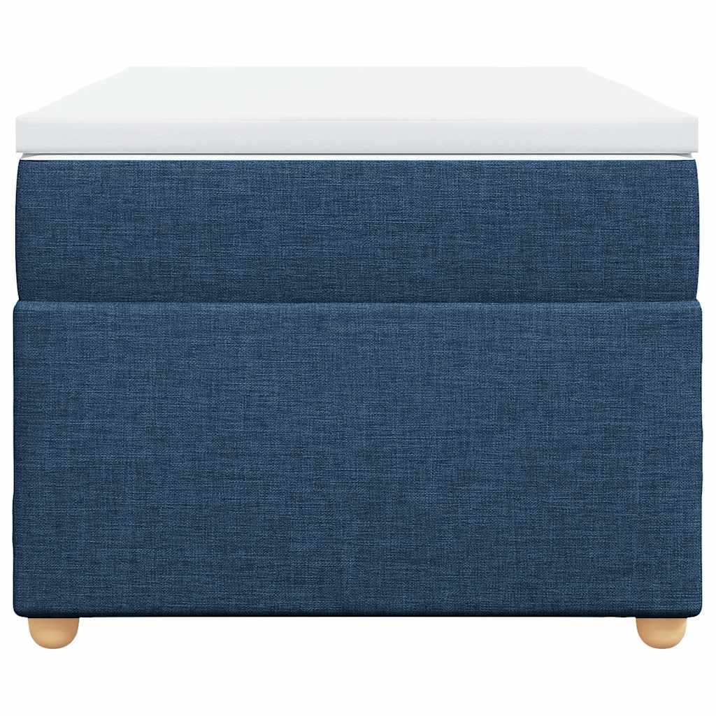 Κρεβάτι Boxspring με Στρώμα Μπλε 100 x 200 εκ. Υφασμάτινο