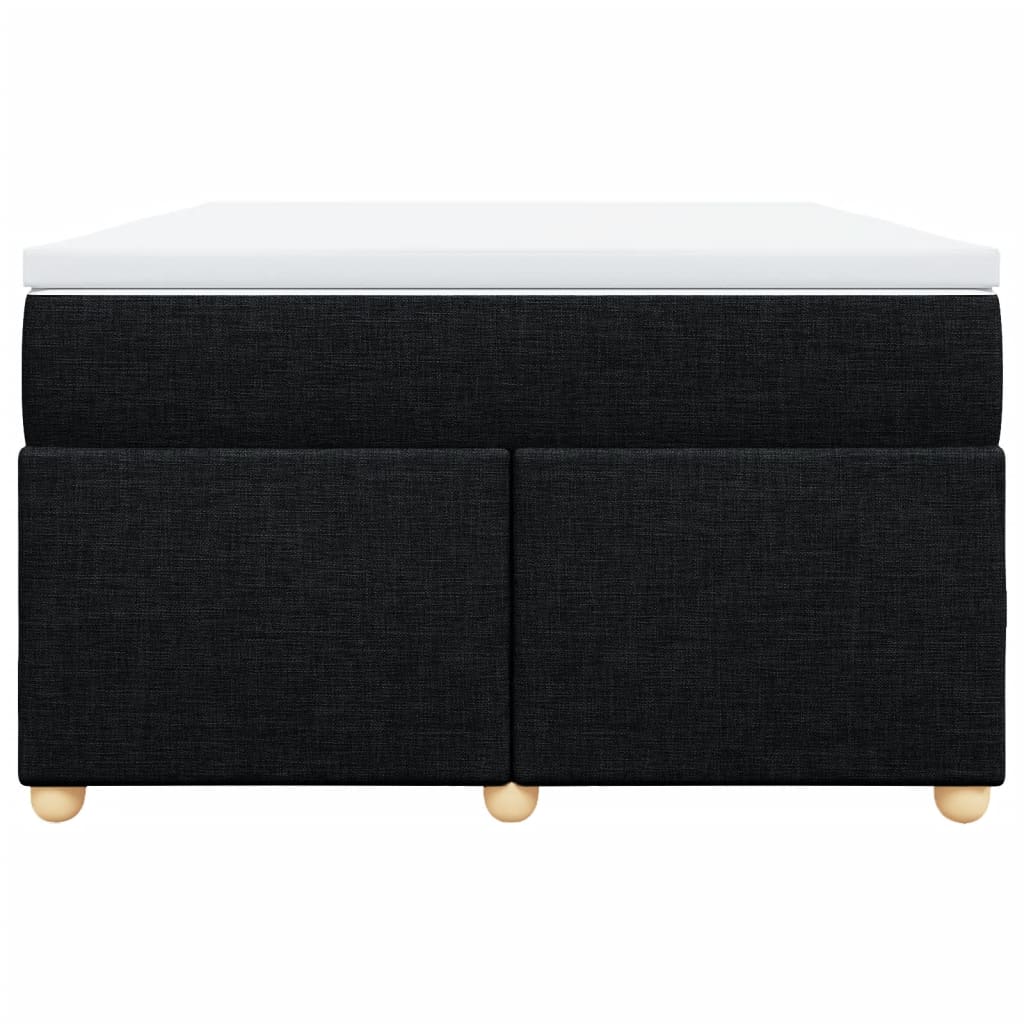 Κρεβάτι Boxspring με Στρώμα Μαύρο 120x190 εκ. Υφασμάτινο - Pakobazaar