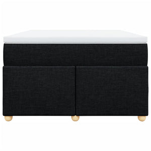 Κρεβάτι Boxspring με Στρώμα Μαύρο 120x190 εκ. Υφασμάτινο - Pakobazaar