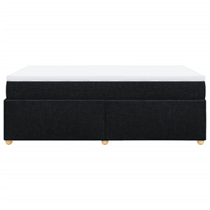 Κρεβάτι Boxspring με Στρώμα Μαύρο 120x190 εκ. Υφασμάτινο - Pakobazaar