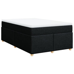 Κρεβάτι Boxspring με Στρώμα Μαύρο 120x190 εκ. Υφασμάτινο - Pakobazaar