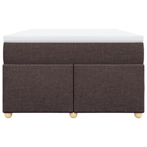 Κρεβάτι Boxspring με Στρώμα Σκούρο Καφέ 120x190 εκ Υφασμάτινο - Pakobazaar