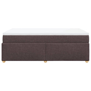 Κρεβάτι Boxspring με Στρώμα Σκούρο Καφέ 120x190 εκ Υφασμάτινο - Pakobazaar