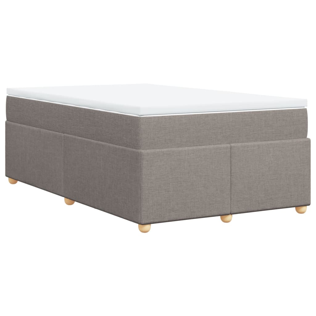 Κρεβάτι Boxspring με Στρώμα Taupe 120x190 εκ. Υφασμάτινο