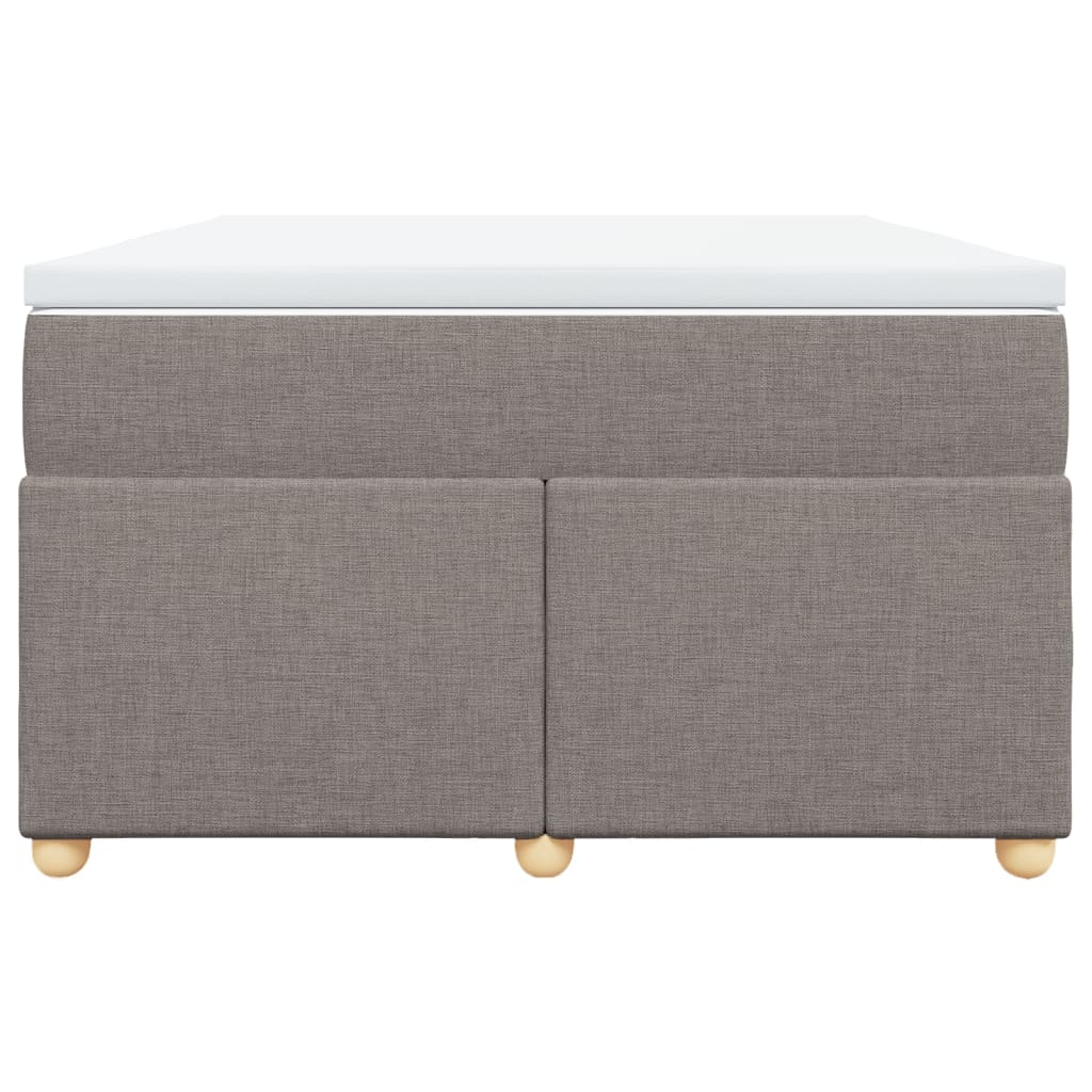 Κρεβάτι Boxspring με Στρώμα Taupe 120x190 εκ. Υφασμάτινο