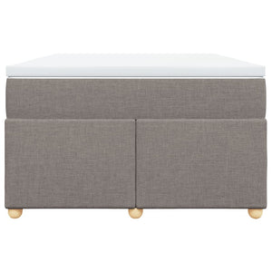 Κρεβάτι Boxspring με Στρώμα Taupe 120x190 εκ. Υφασμάτινο
