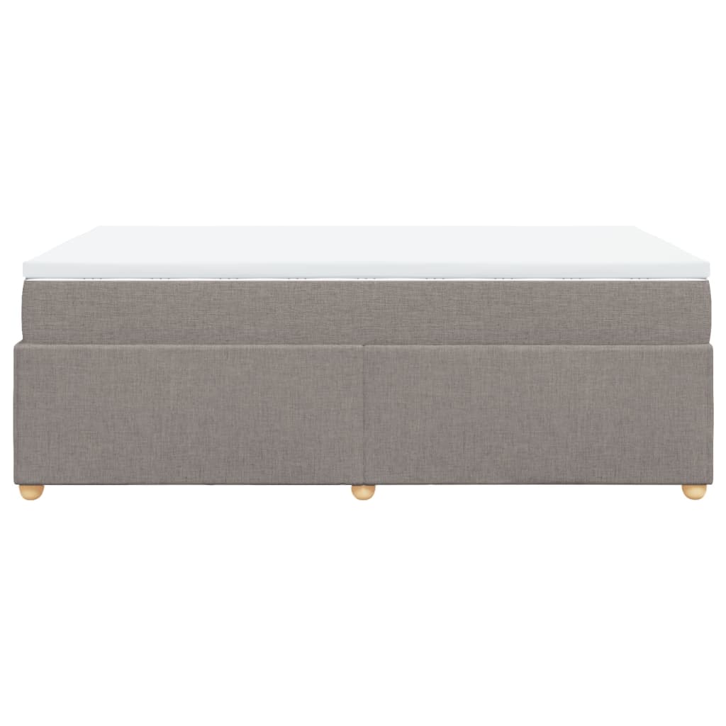 Κρεβάτι Boxspring με Στρώμα Taupe 120x190 εκ. Υφασμάτινο