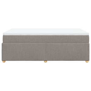 Κρεβάτι Boxspring με Στρώμα Taupe 120x190 εκ. Υφασμάτινο