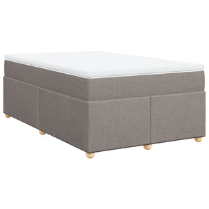 Κρεβάτι Boxspring με Στρώμα Taupe 120x190 εκ. Υφασμάτινο