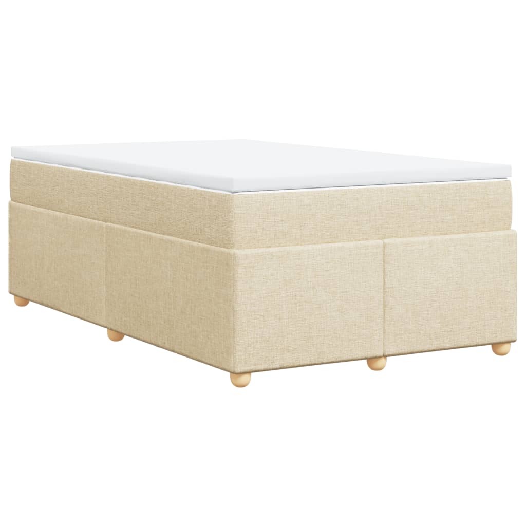 Κρεβάτι Boxspring με Στρώμα Κρεμ 120x190 εκ. Υφασμάτινο - Pakobazaar