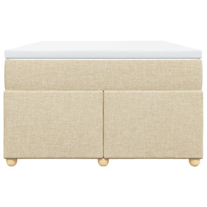 Κρεβάτι Boxspring με Στρώμα Κρεμ 120x190 εκ. Υφασμάτινο - Pakobazaar