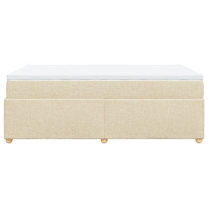 Κρεβάτι Boxspring με Στρώμα Κρεμ 120x190 εκ. Υφασμάτινο - Pakobazaar