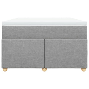 Κρεβάτι Boxspring με Στρώμα Ανοιχτό Γκρι 120x200 εκ. Υφασμάτινο - Pakobazaar