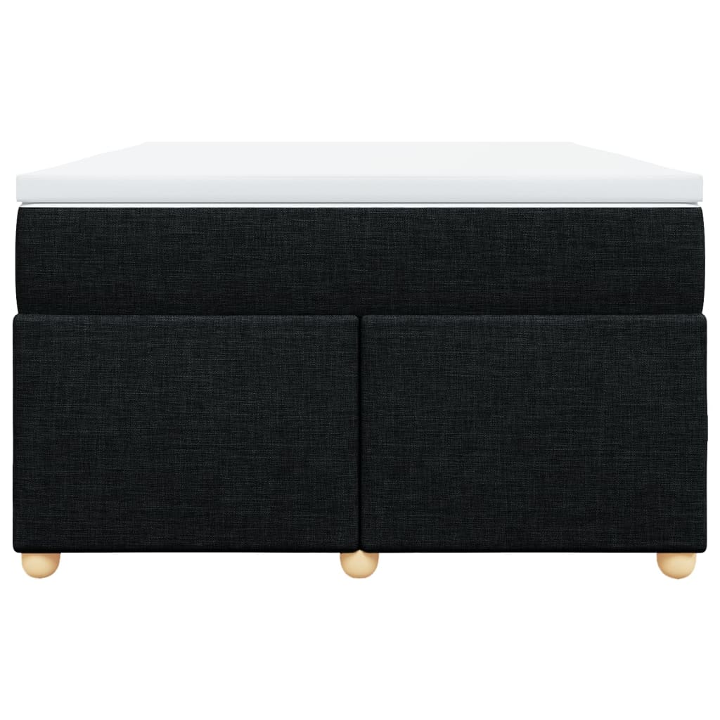 Κρεβάτι Boxspring με Στρώμα Μαύρο 120x200 εκ. Υφασμάτινο - Pakobazaar