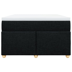 Κρεβάτι Boxspring με Στρώμα Μαύρο 120x200 εκ. Υφασμάτινο - Pakobazaar