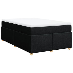 Κρεβάτι Boxspring με Στρώμα Μαύρο 120x200 εκ. Υφασμάτινο - Pakobazaar