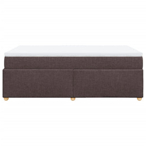 Κρεβάτι Boxspring με Στρώμα Σκούρο Καφέ 120x200 εκ. Υφασμάτινο