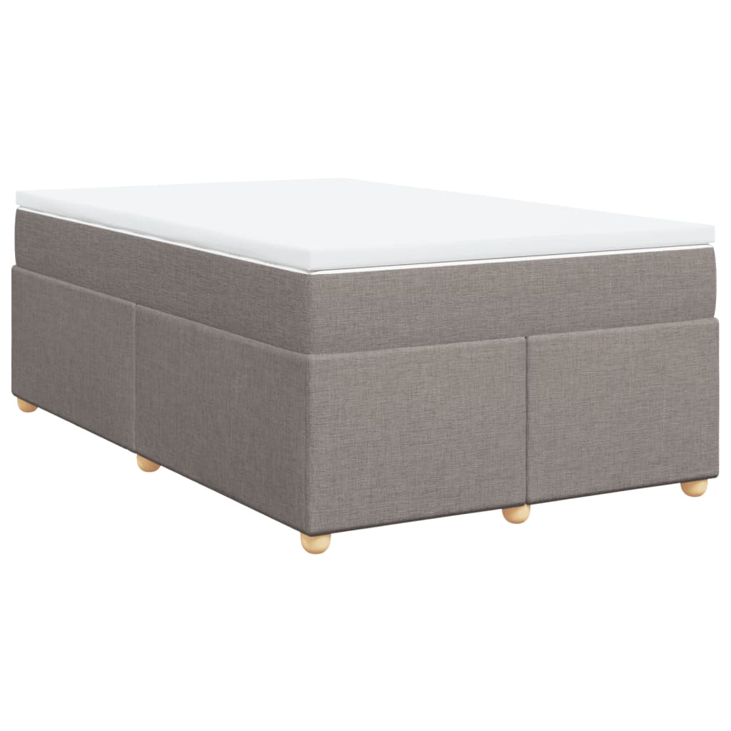 Κρεβάτι Boxspring με Στρώμα Taupe 120x200 εκ. Υφασμάτινο