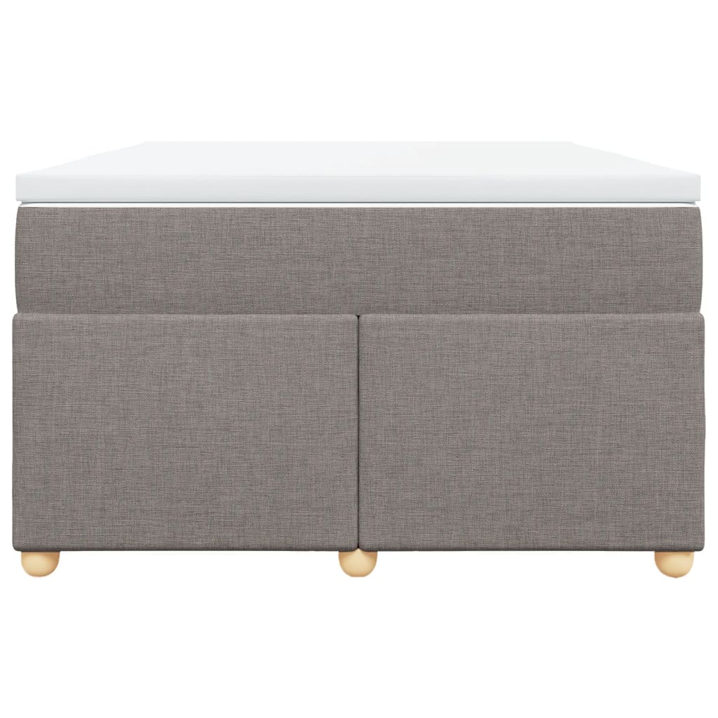 Κρεβάτι Boxspring με Στρώμα Taupe 120x200 εκ. Υφασμάτινο