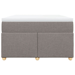 Κρεβάτι Boxspring με Στρώμα Taupe 120x200 εκ. Υφασμάτινο