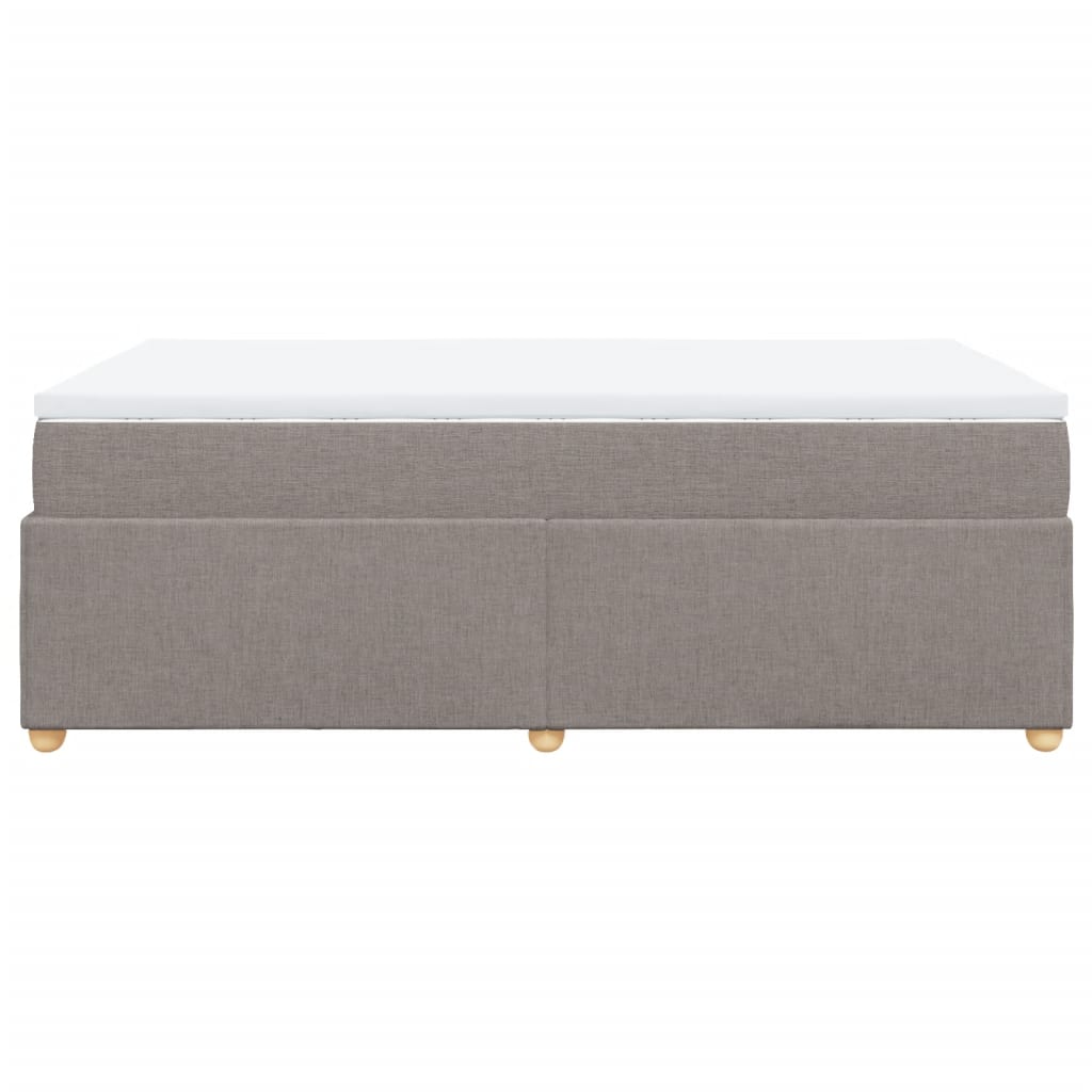 Κρεβάτι Boxspring με Στρώμα Taupe 120x200 εκ. Υφασμάτινο
