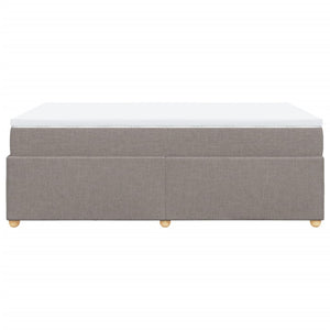 Κρεβάτι Boxspring με Στρώμα Taupe 120x200 εκ. Υφασμάτινο