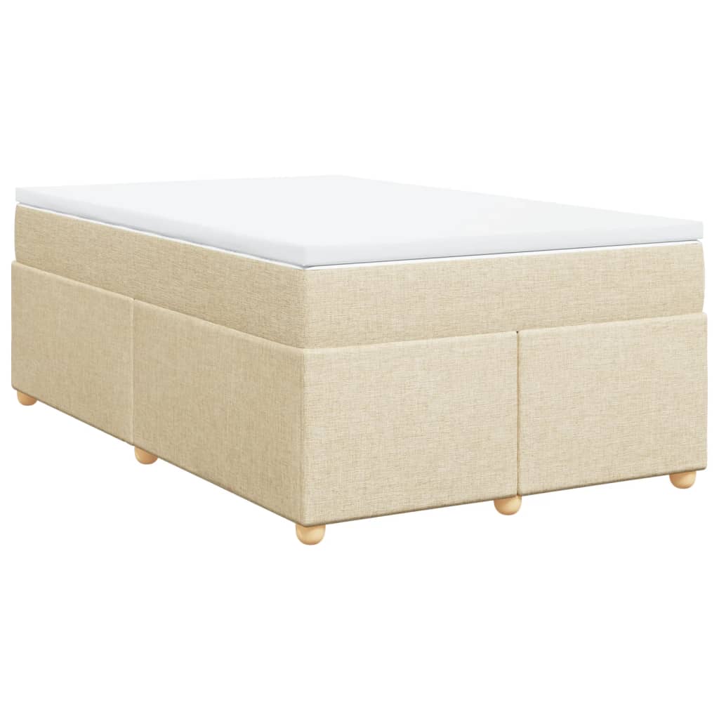 Κρεβάτι Boxspring με Στρώμα Κρεμ 120x200 εκ. Υφασμάτινο