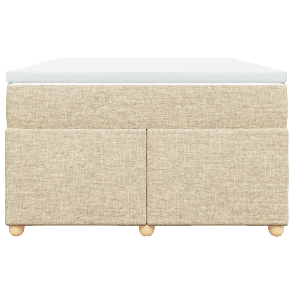 Κρεβάτι Boxspring με Στρώμα Κρεμ 120x200 εκ. Υφασμάτινο