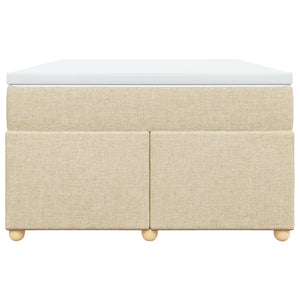 Κρεβάτι Boxspring με Στρώμα Κρεμ 120x200 εκ. Υφασμάτινο